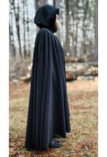 Cloakmakers.com 6001-Washable Black Fleece Cloak w/ Triple Medallion Clasp