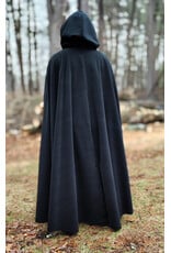 Cloakmakers.com 6001-Washable Black Fleece Cloak w/ Triple Medallion Clasp
