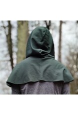 Cloakmakers.com H562-Washable Dark Green Cotton Blend Hooded Cowl