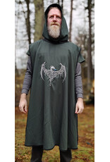 Cloakmakers.com H562-Washable Dark Green Cotton Blend Hooded Cowl