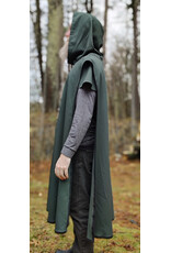 Cloakmakers.com H562-Washable Dark Green Cotton Blend Hooded Cowl