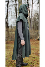 Cloakmakers.com H562-Washable Dark Green Cotton Blend Hooded Cowl