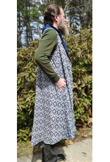 Cloakmakers.com J914-Washable Blue & White Brocade Vest w/ Blue Collar & Pockets