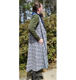 Cloakmakers.com J914-Washable Blue & White Brocade Vest w/ Blue Collar & Pockets