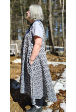 Cloakmakers.com J914-Washable Blue & White Brocade Vest w/ Blue Collar & Pockets