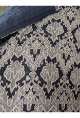 Cloakmakers.com J914-Washable Blue & White Brocade Vest w/ Blue Collar & Pockets