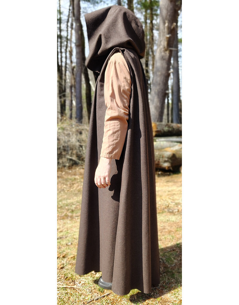 Cloakmakers.com R507 - Brown Wool Sleeveless Jedi Vest
