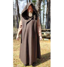 Cloakmakers.com R507 - Brown Wool Sleeveless Jedi Vest