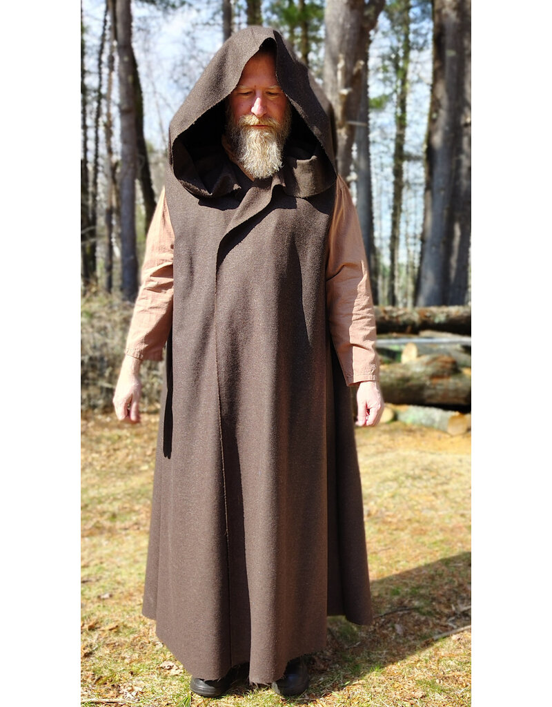 Cloakmakers.com R507 - Brown Wool Sleeveless Jedi Vest