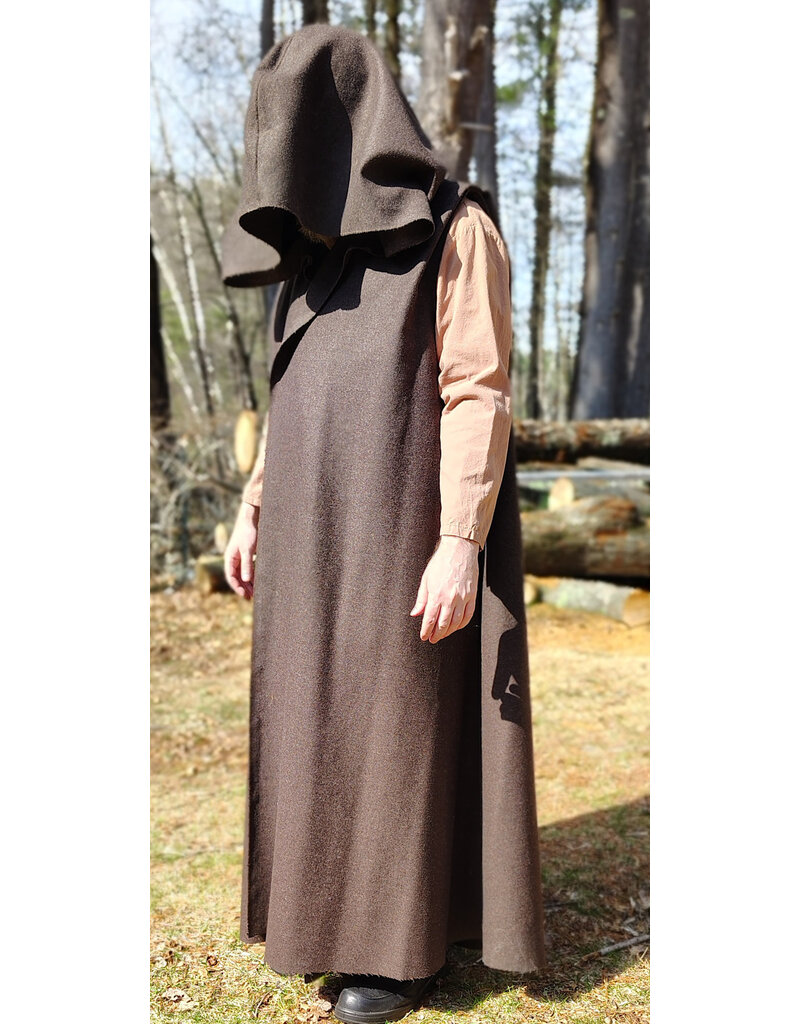 Cloakmakers.com R507 - Brown Wool Sleeveless Jedi Vest