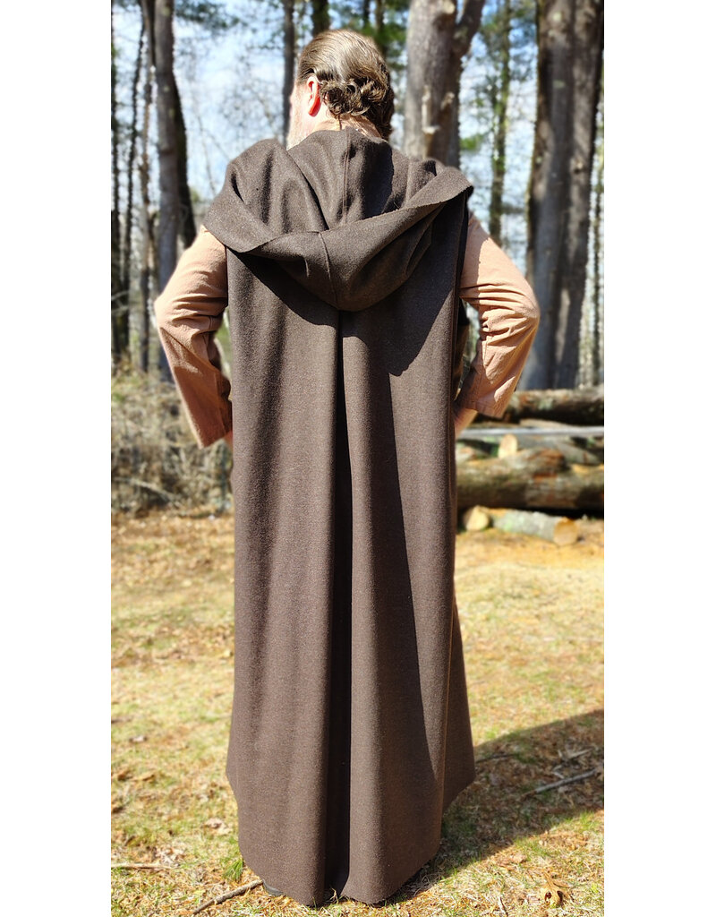 Cloakmakers.com R507 - Brown Wool Sleeveless Jedi Vest
