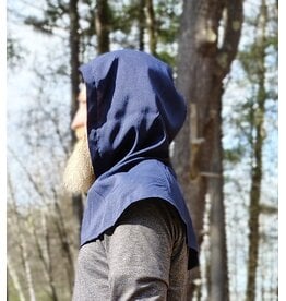Cloakmakers.com H565-Washable Lightweight Dark Blue Hooded Cowl