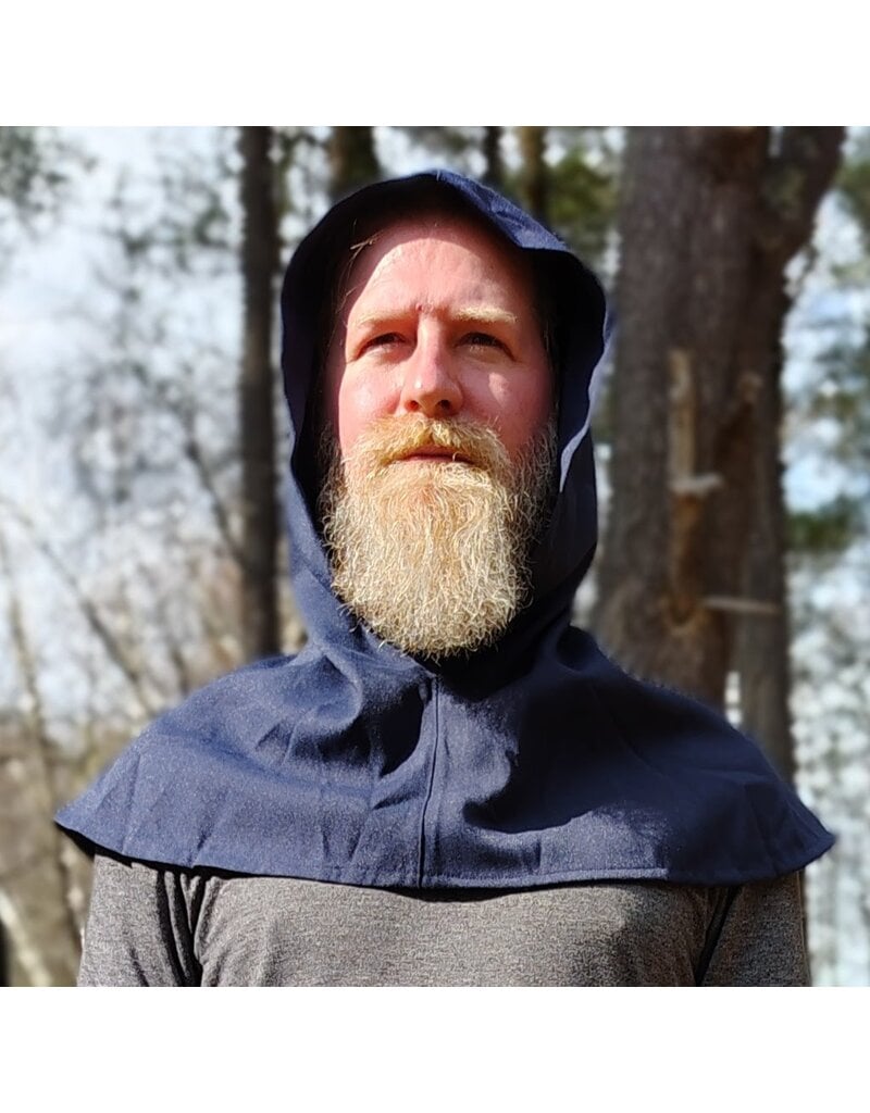 Cloakmakers.com H565-Washable Lightweight Dark Blue Hooded Cowl