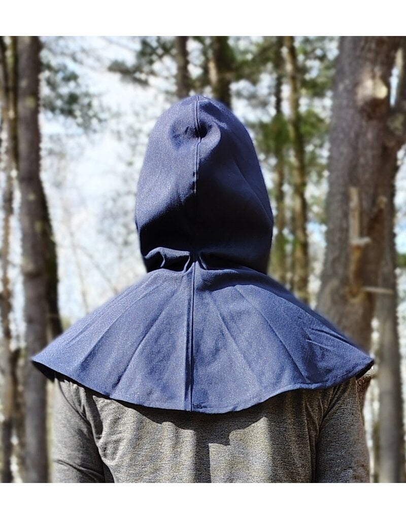 Cloakmakers.com H565-Washable Lightweight Dark Blue Hooded Cowl