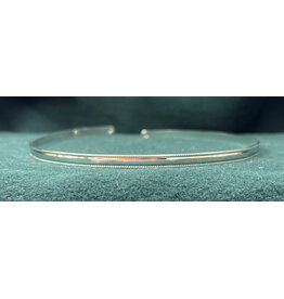 Cloakmakers.com Domed with Tiny Bead Edge Circlet - Silvertone Plated