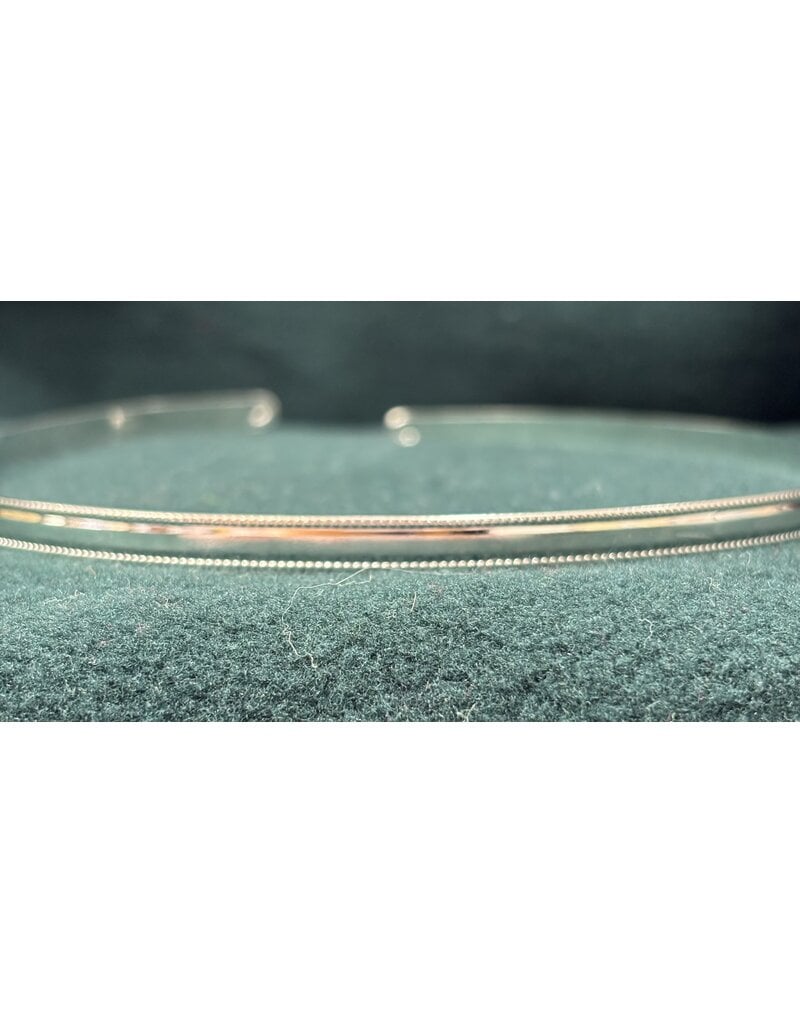Cloakmakers.com Domed with Tiny Bead Edge Circlet - Silvertone Plated