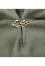 Cloakmakers.com 6010-Washable Green Fleece Poncho Cloak w/ Bronze Tone Clasp