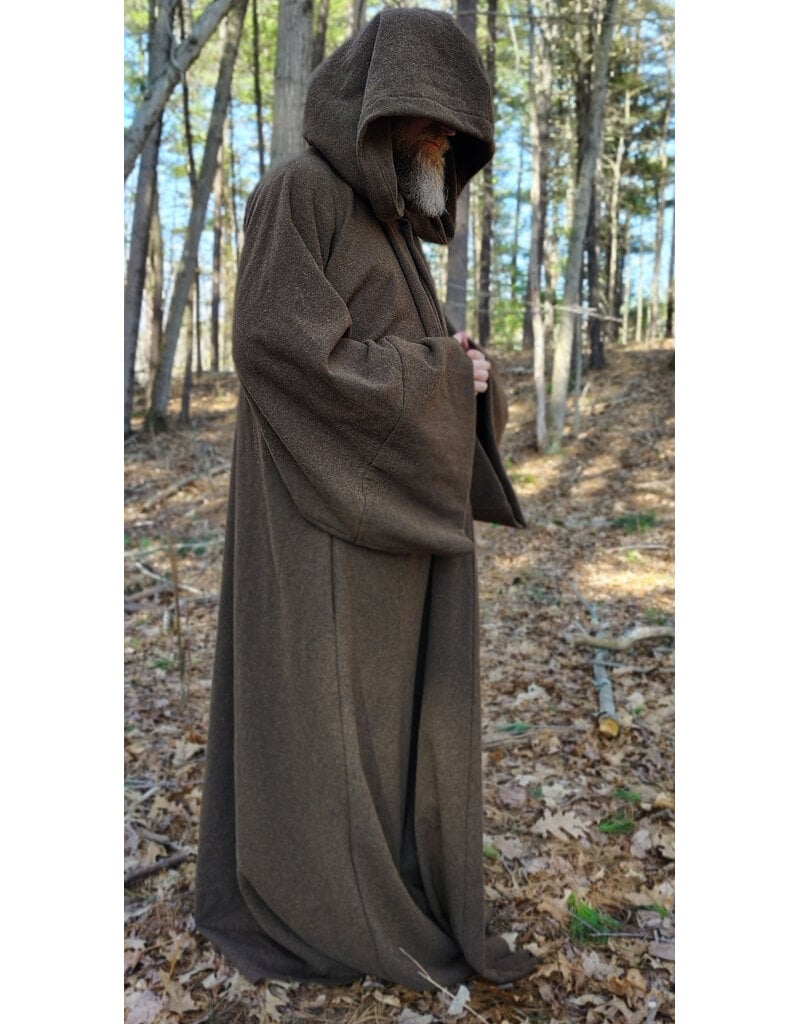 Cloakmakers.com R577-Washable Brown Wool Blend Jedi Robe w/ Pockets