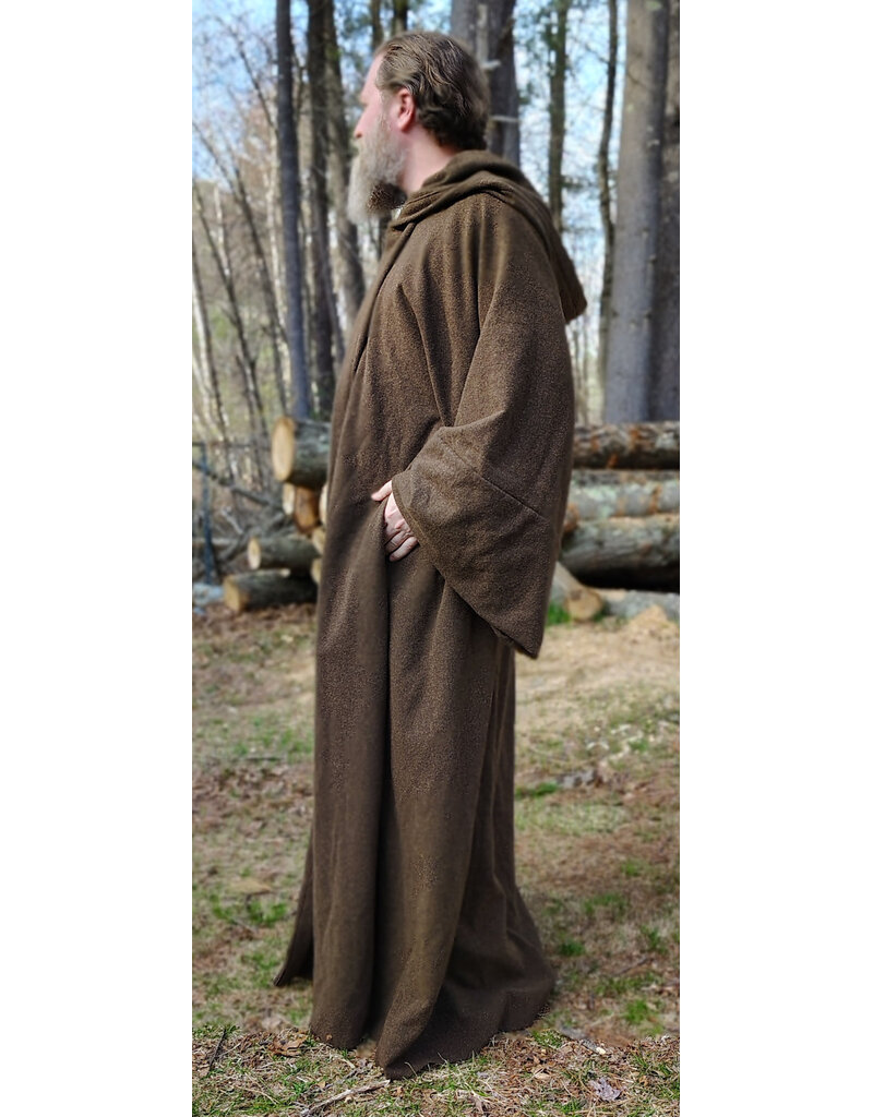 Cloakmakers.com R577-Washable Brown Wool Blend Jedi Robe w/ Pockets