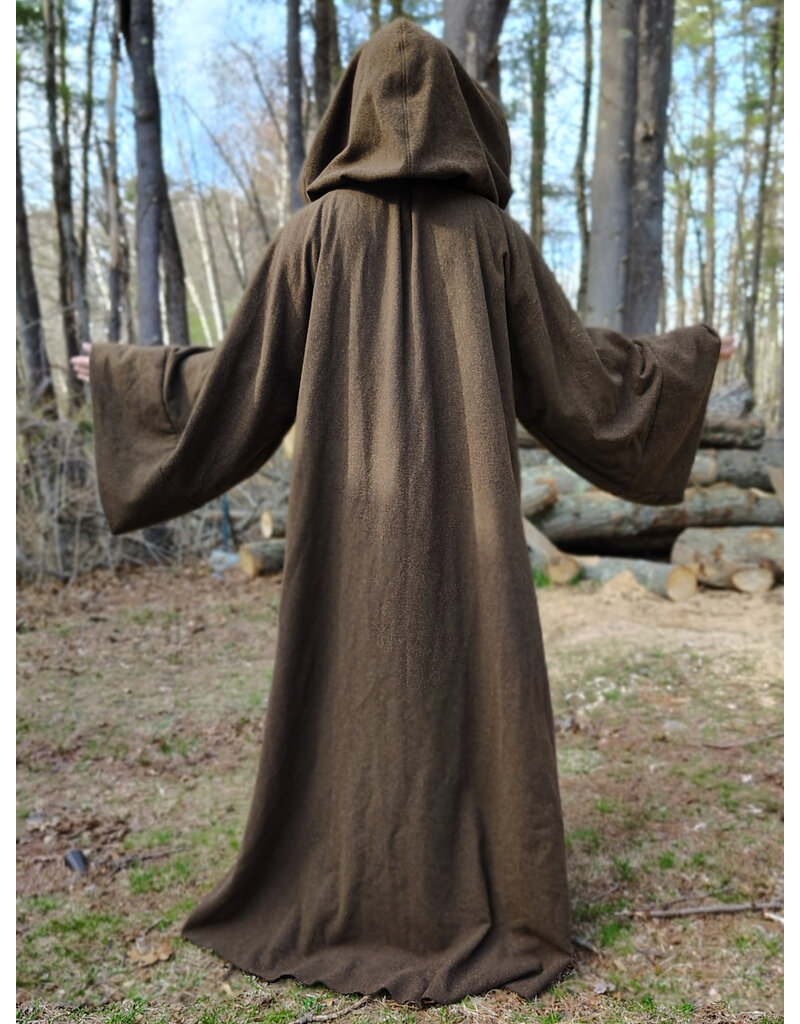 Cloakmakers.com R577-Washable Brown Wool Blend Jedi Robe w/ Pockets