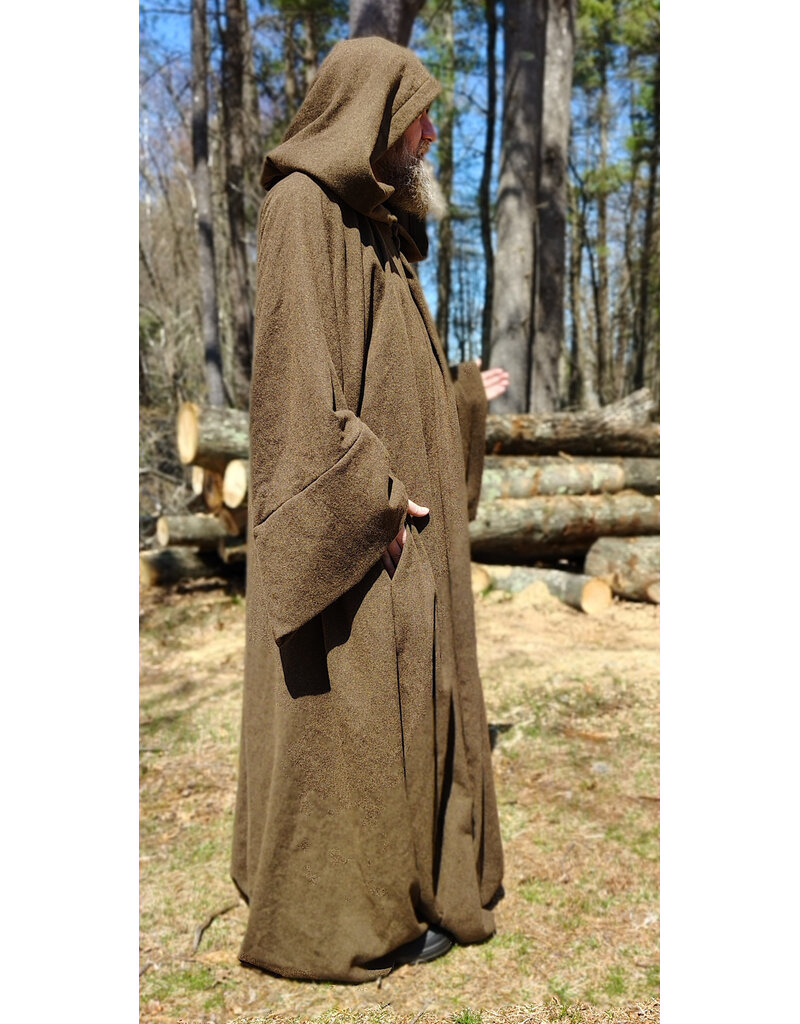 Cloakmakers.com R577-Washable Brown Wool Blend Jedi Robe w/ Pockets