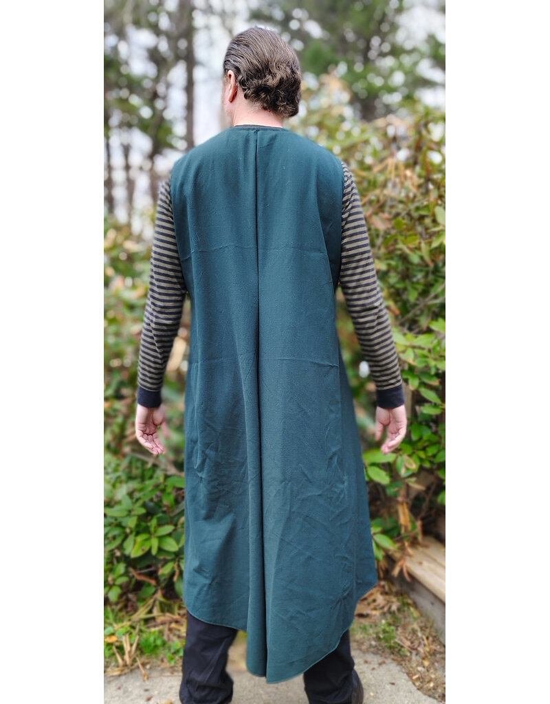 Cloakmakers.com J916-Washable Lightweight Green Wool Vest w/ Pockets