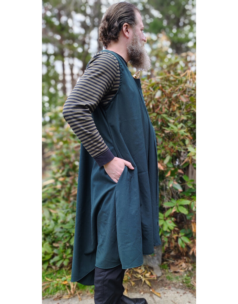 Cloakmakers.com J916-Washable Lightweight Green Wool Vest w/ Pockets