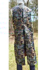 Cloakmakers.com J917-Washable Vest w/ Multi-Color Florals & Swirls Over Black & Two Pockets