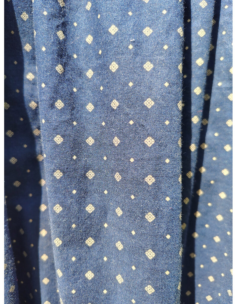 Cloakmakers.com K514-Blue & Gold Pattern Skirt w/ Purple & Green Fringe