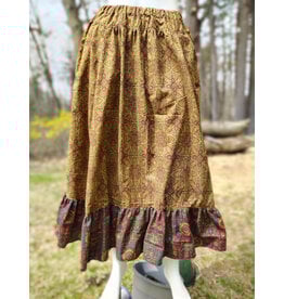 Cloakmakers.com K515-Brown, Gold, & Green Medallion Skirt
