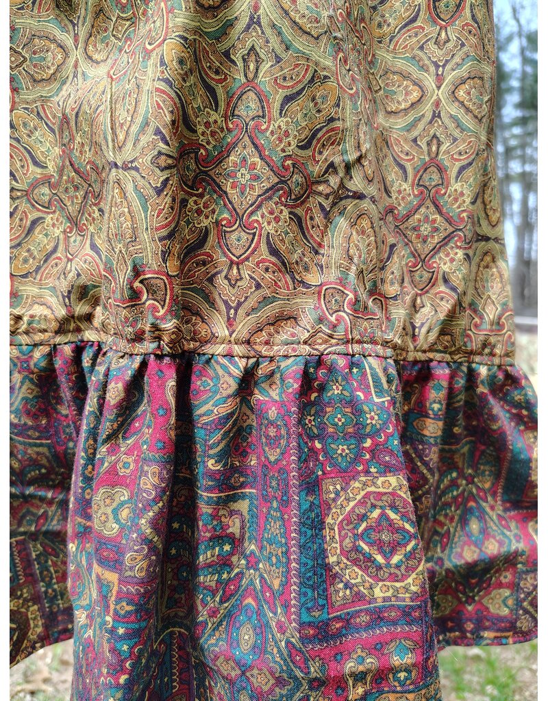 Cloakmakers.com K515-Brown, Gold, & Green Medallion Skirt