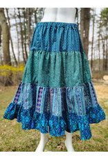 Cloakmakers.com K518-Green Triple Layer Skirt w/ Flared Hem