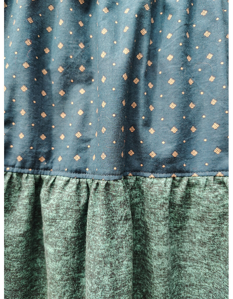 Cloakmakers.com K518-Green Triple Layer Skirt w/ Flared Hem