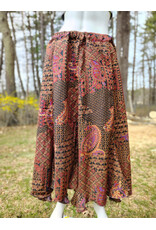 Cloakmakers.com K519-Red, Black, & Gold Skirt w/ Patterned Glyphs & Paisley