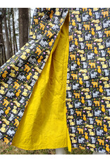 Cloakmakers.com K521-Multi-Color Cat Pleated Skirt w/ Yellow Panel Inserts