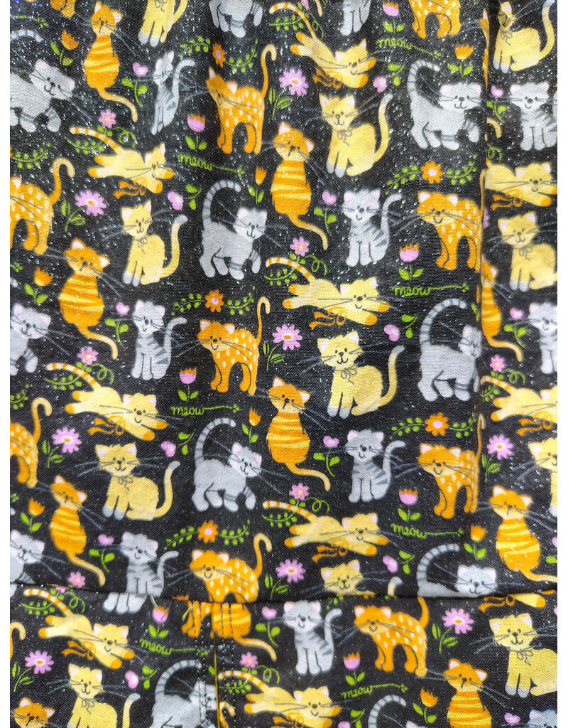 Cloakmakers.com K521-Multi-Color Cat Pleated Skirt w/ Yellow Panel Inserts