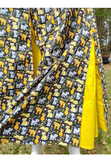 Cloakmakers.com K521-Multi-Color Cat Pleated Skirt w/ Yellow Panel Inserts