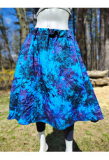 Cloakmakers.com K525-Washable Blue & Purple Tie Die Cotton Skirt w/ Pockets