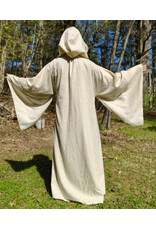 Cloakmakers.com R578-Washable Lightweight Cream & Gold Wool Blend Robe w/ Gold Tone Clasp & Pockets