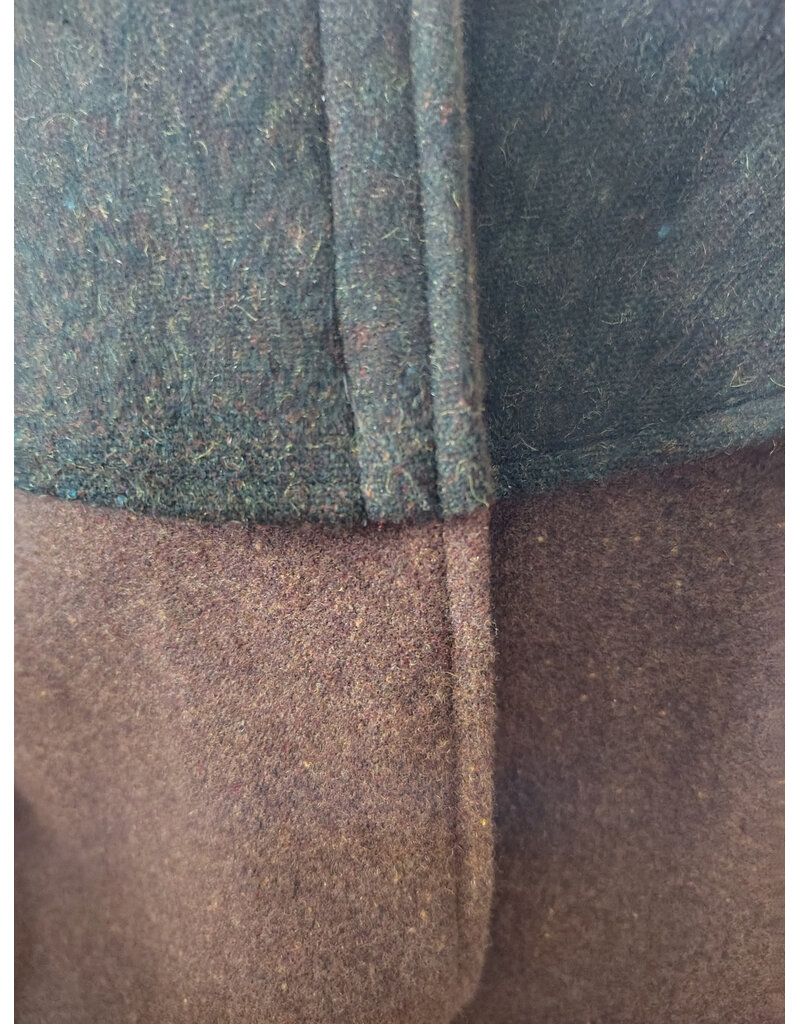 Cloakmakers.com 6017-Washable Green & Brown Ranger Mantle Cloak w/ Green Velveteen Hood Lining & Interior Pockets