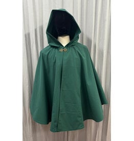 Cloakmakers.com 6032-Washable Green Raincoat Ruana Cloak w/ Pockets