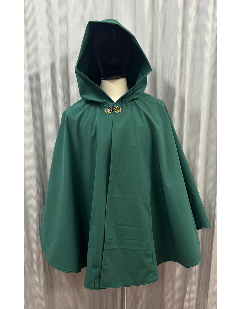 Cloakmakers.com 6032-Washable Green Raincoat Ruana Cloak w/ Pockets