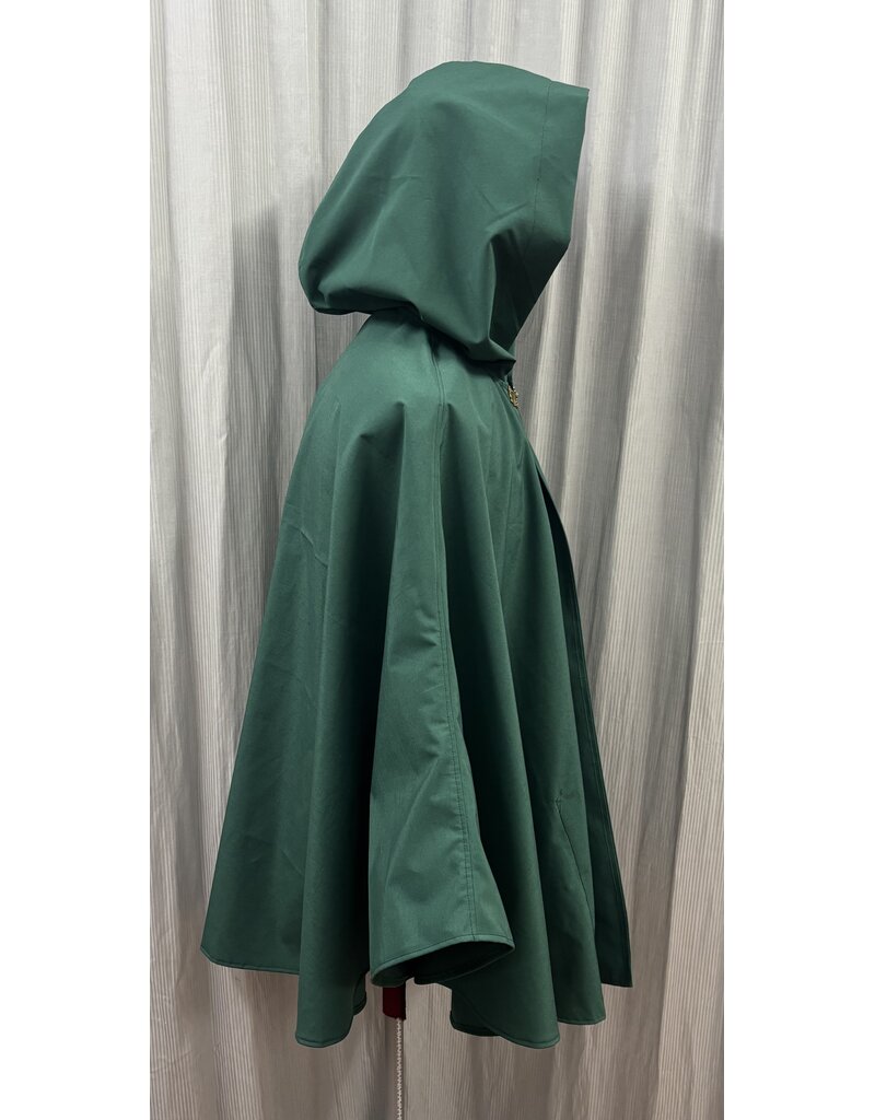 Cloakmakers.com 6032-Washable Green Raincoat Ruana Cloak w/ Pockets