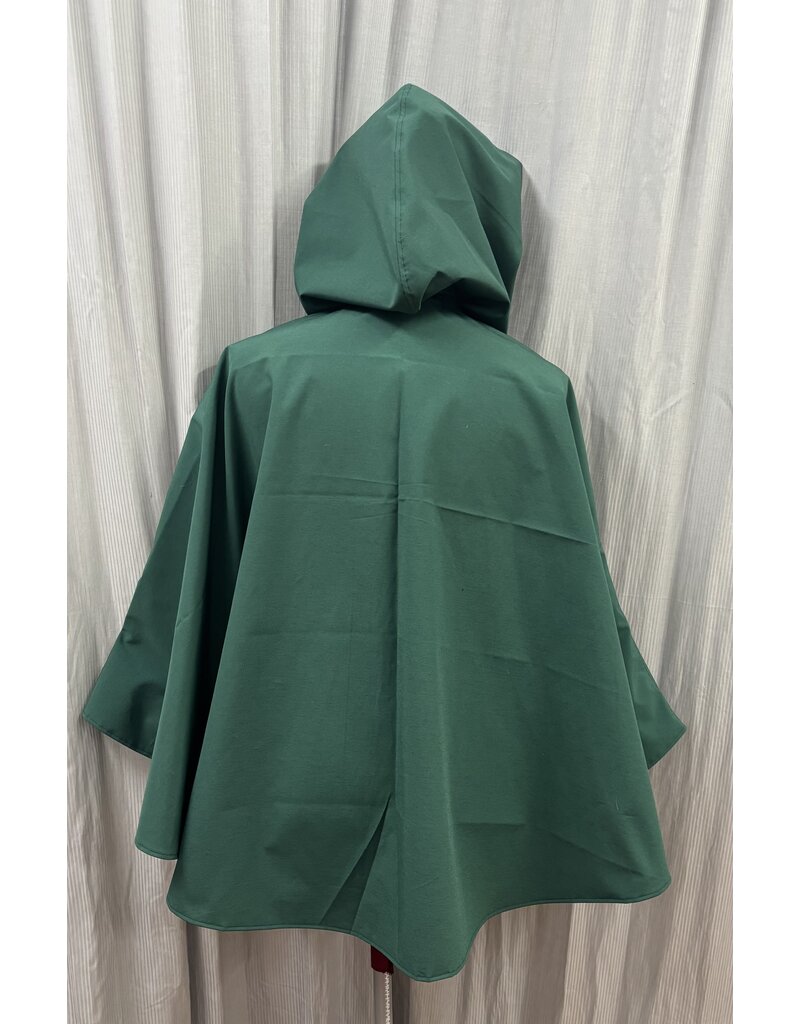 Cloakmakers.com 6032-Washable Green Raincoat Ruana Cloak w/ Pockets