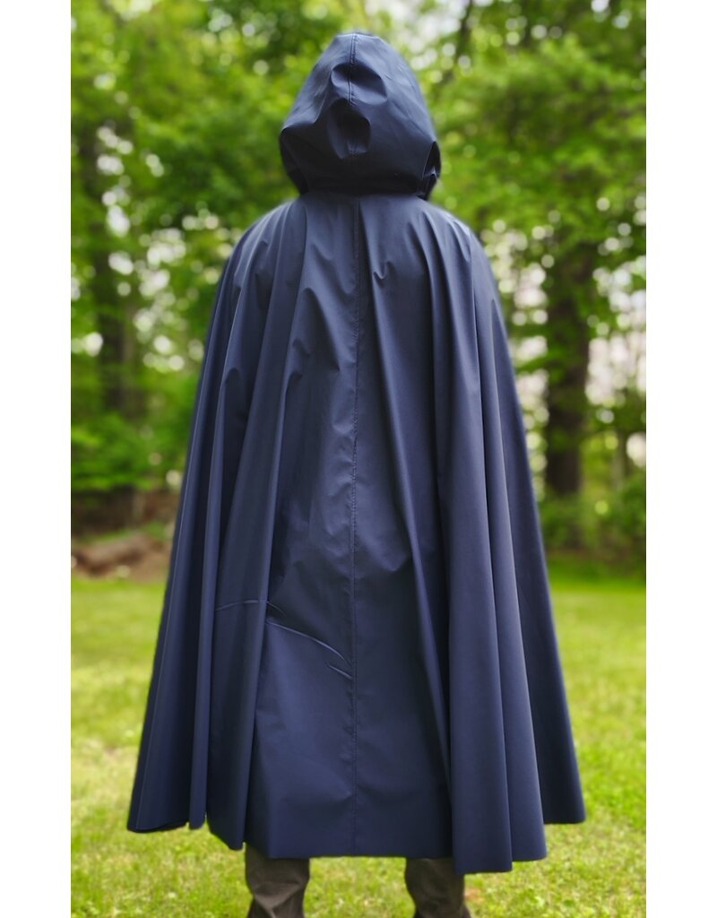Cloakmakers.com 6031 - Washable Blue Raincoat Fleece Cloak
