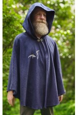 Cloakmakers.com 6036-Washable Blue Fleece Cloak w/Bats Embroidery