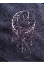 Cloakmakers.com 6035-Washable Blue Fleece Cloak w/Moon and Cat Embroidery