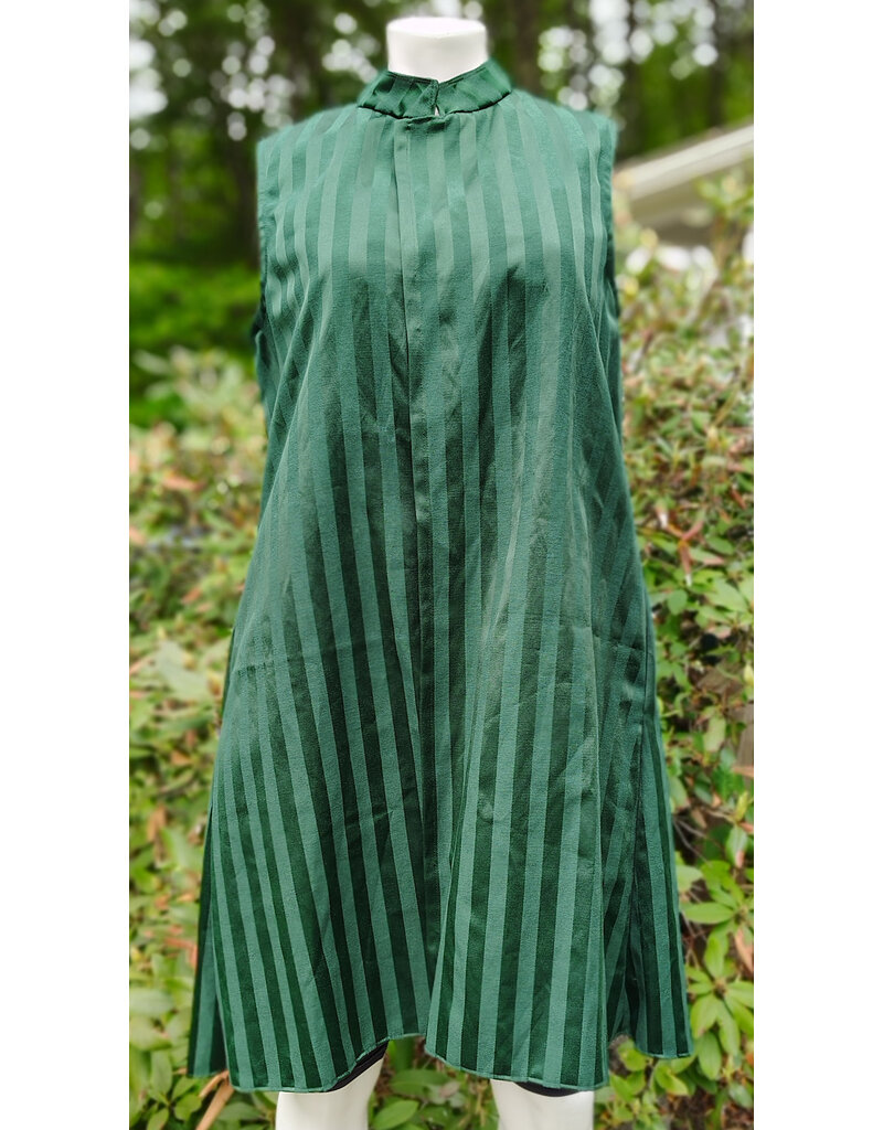 Cloakmakers.com J922-Washable Emerald Green Striped Vest w/ Pockets