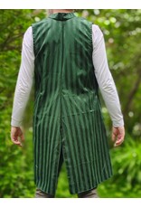 Cloakmakers.com J922-Washable Emerald Green Striped Vest w/ Pockets