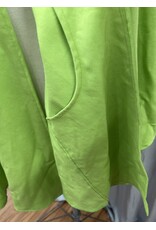 6041-Bright Green Ruana W/Several Dragonfly Embroideries & Pockets